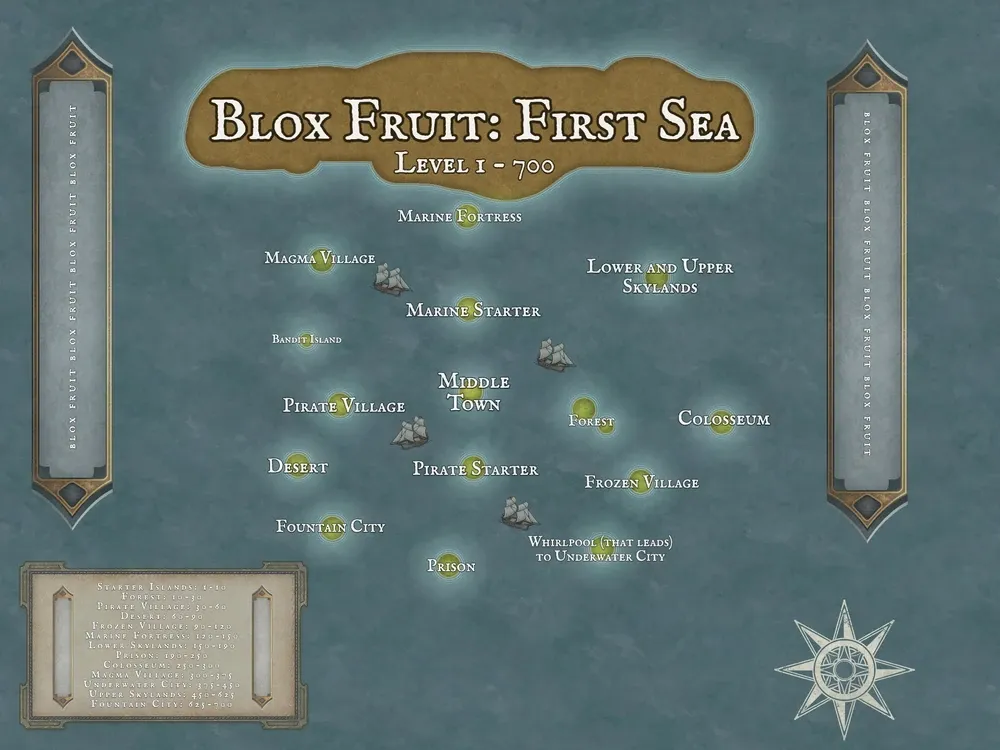 Blox Fruits First sea Journey (Lvl 1- 700) 