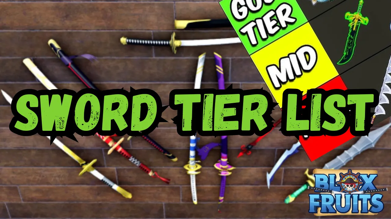 Swords Tier List In Blox Fruits Best Swords UPDATE 20 1 